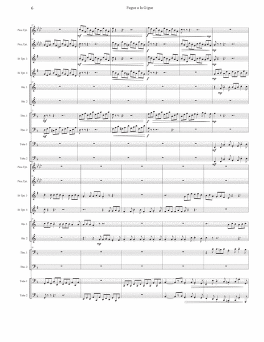 Fugue a la Gigue arr. for Double Brass Quintet image number null