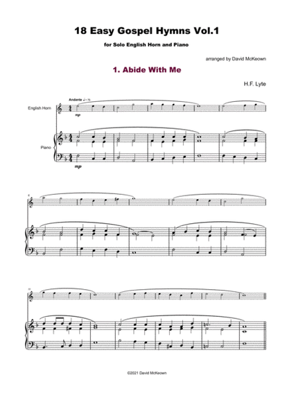 18 Gospel Hymns Vol.1 for Solo English Horn and Piano