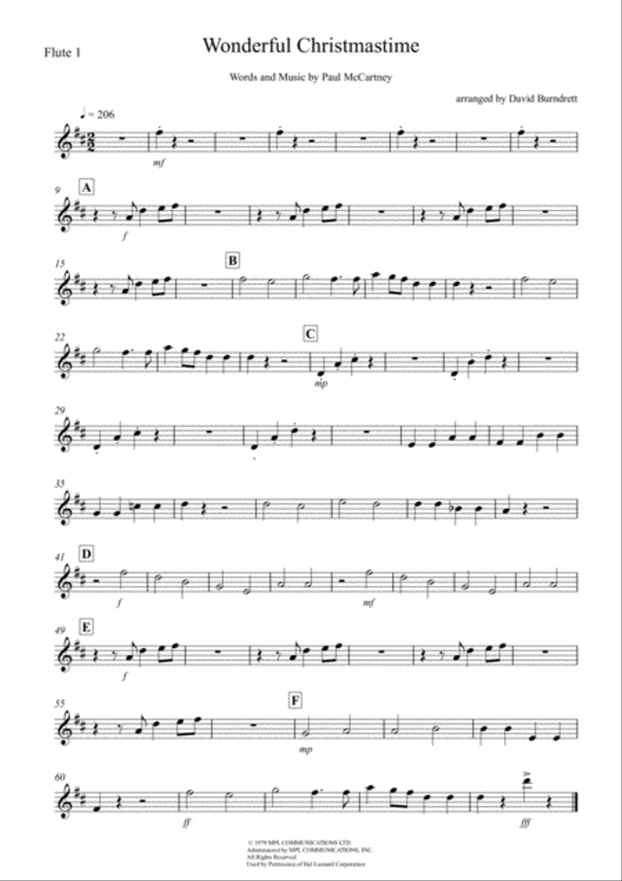Wonderful Christmastime Wonderful Christmastime Flute Solo scores gallery preview page 4