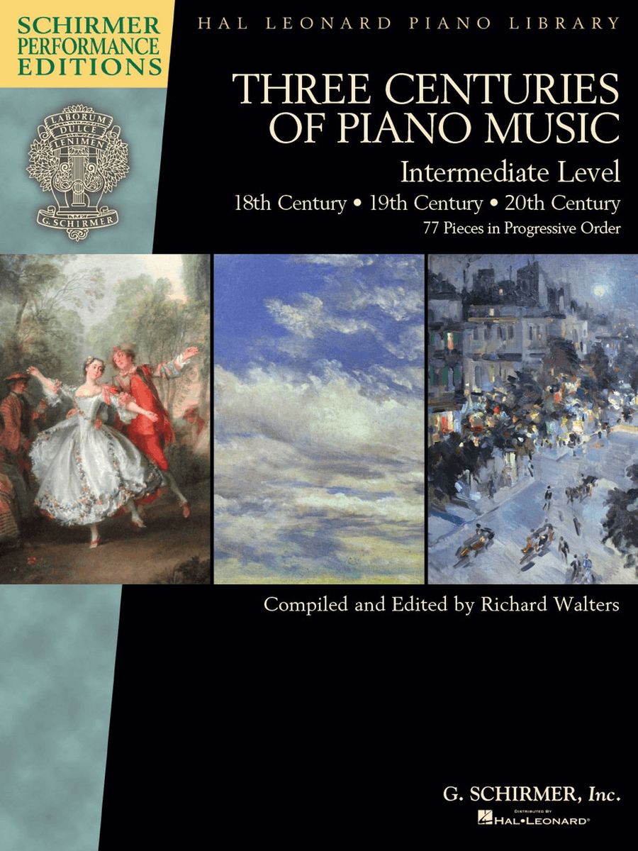 Book cover for Three Centuries of Piano Music: 18th, 19th & 20th Centuries