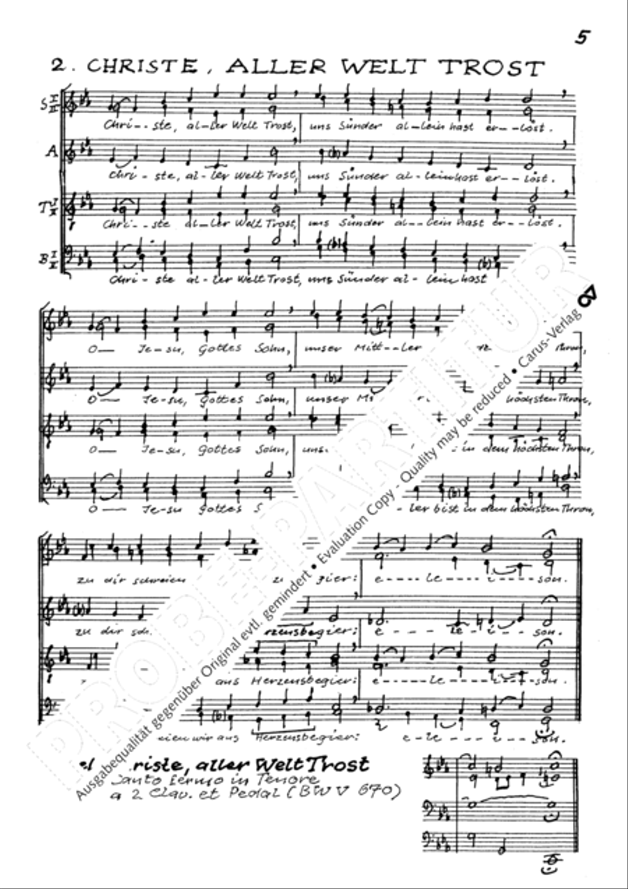 Chorsatze I zu Bachs Clavierubung Collection / Songbook scores gallery preview page 6