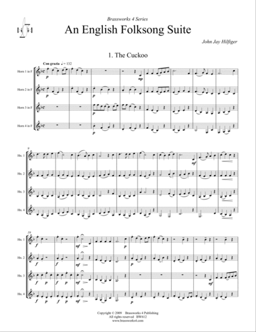 An English Folksong Suite Horn scores gallery preview page 2