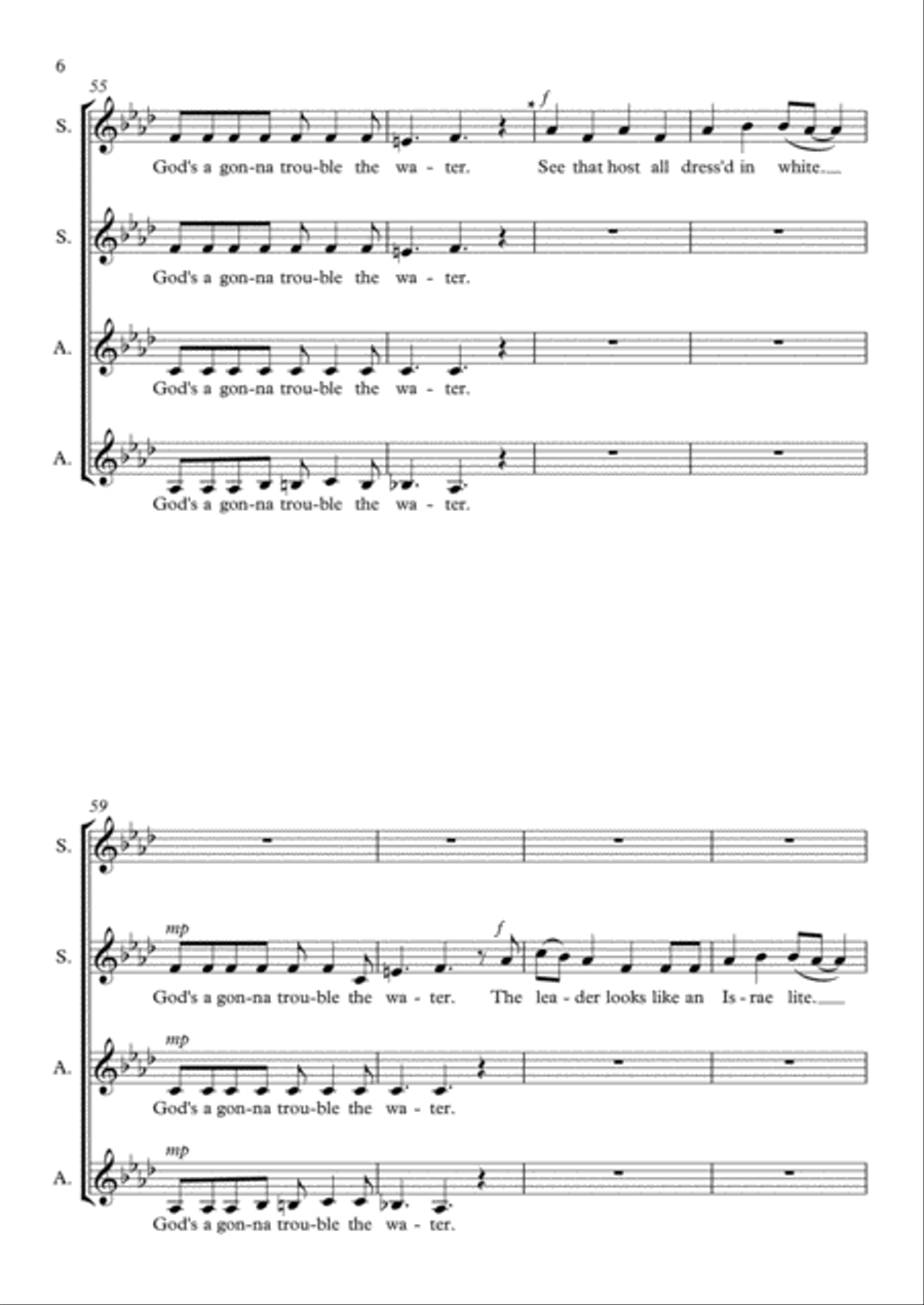 3 African American Spirituals - SSAA SSAA scores gallery preview page 6
