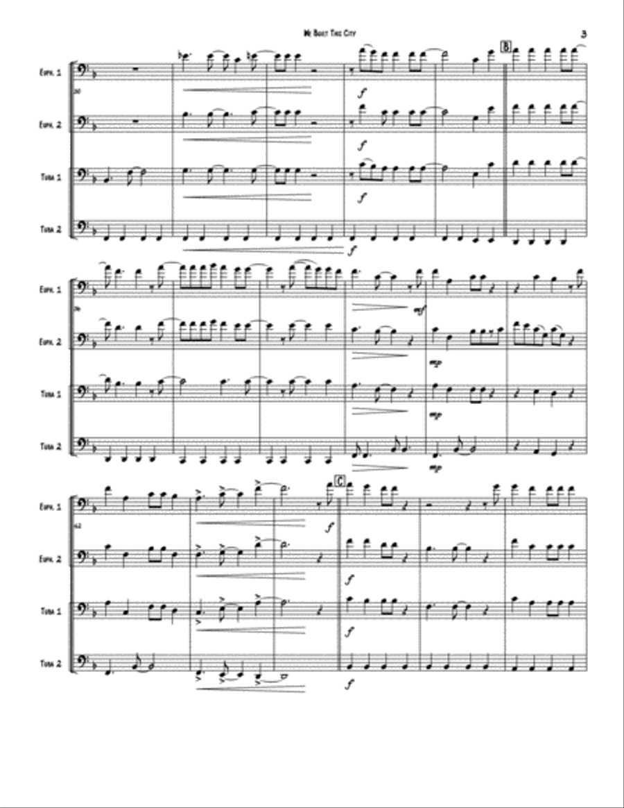 We Built This City Brass Ensemble scores gallery preview page 3