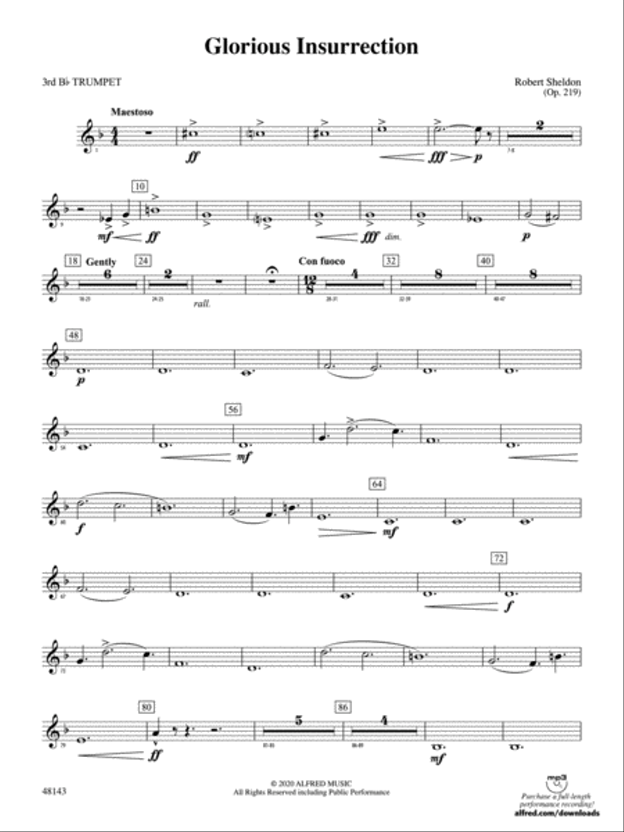 Glorious Revolution: 3rd B-flat Trumpet Concert Band scores gallery preview page 1
