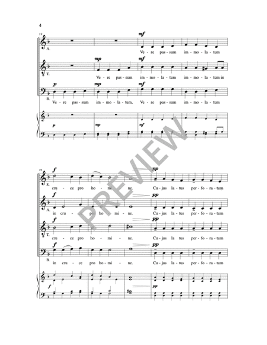 Ave verum corpus 4-Part scores gallery preview page 6