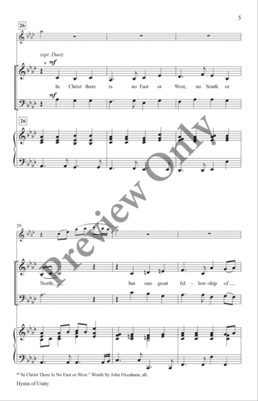 Hymn of Unity Hymn of Unity 4-Part scores gallery preview page 5