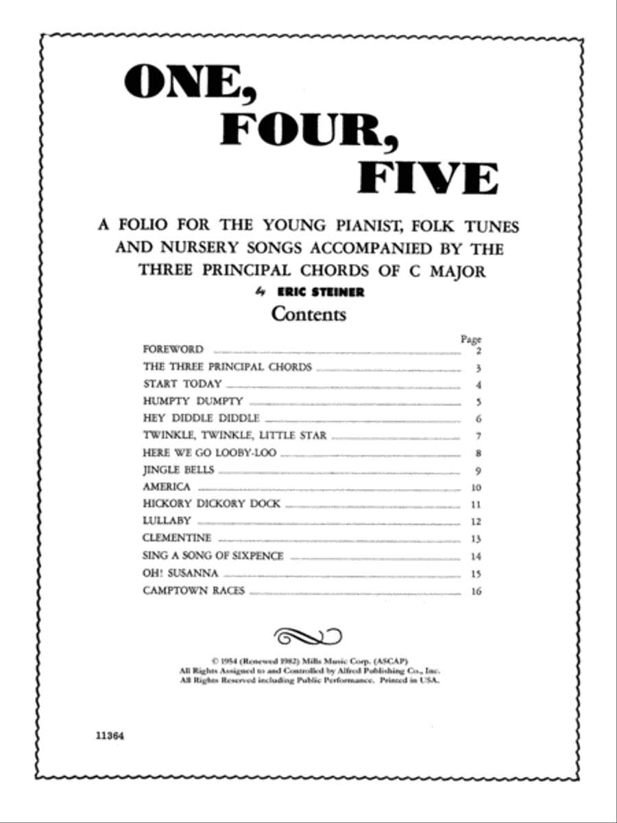 One, Four, Five Piano Method scores gallery preview page 2