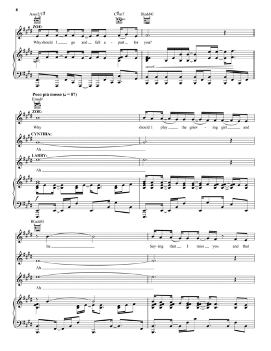 Requiem (from Dear Evan Hansen) Piano, Vocal, Guitar scores gallery preview page 6