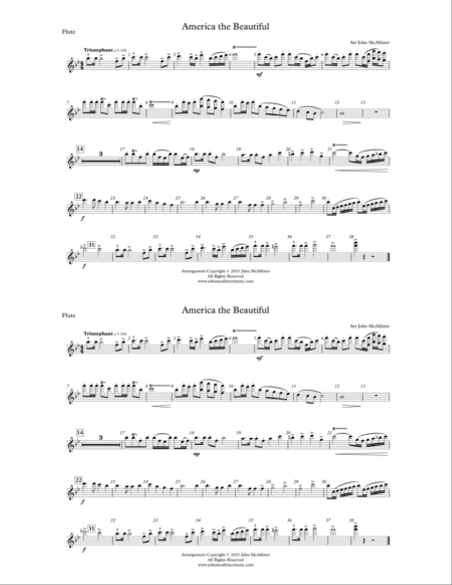 America the Beautiful - for Marching Band (or concert band) Concert Band scores gallery preview page 4