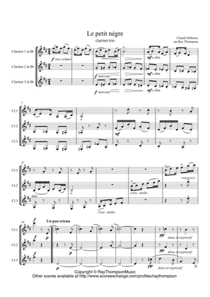 Debussy: Le petit négre (The little negro) - clarinet trio