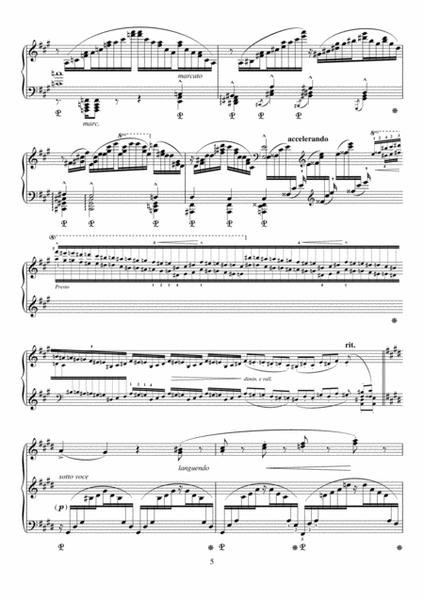 Un Sospiro, For Piano In D Flat Major (grande Études De Concert No. 3)