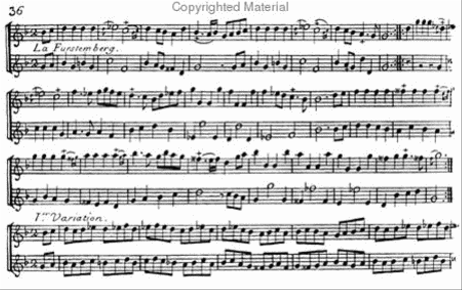 First collection of pieces, short airs, brunettes Flute Solo scores gallery preview page 4