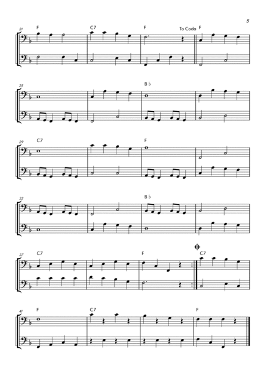 20 Easy Christmas Duets for Trombone by Various - Trombone Duet