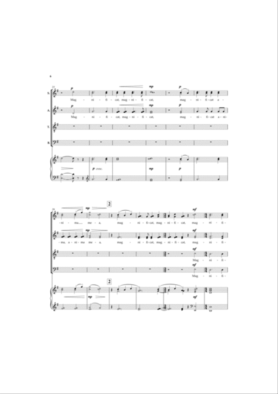 Magnificat Magnificat 4-Part scores gallery preview page 3