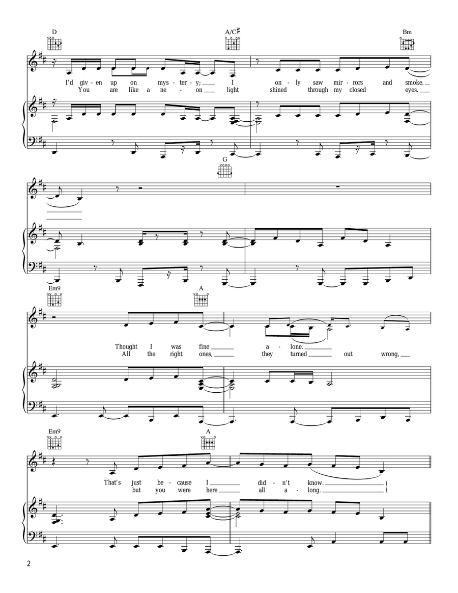 Like Yesterday Like Yesterday Piano, Vocal, Guitar scores gallery preview page 2