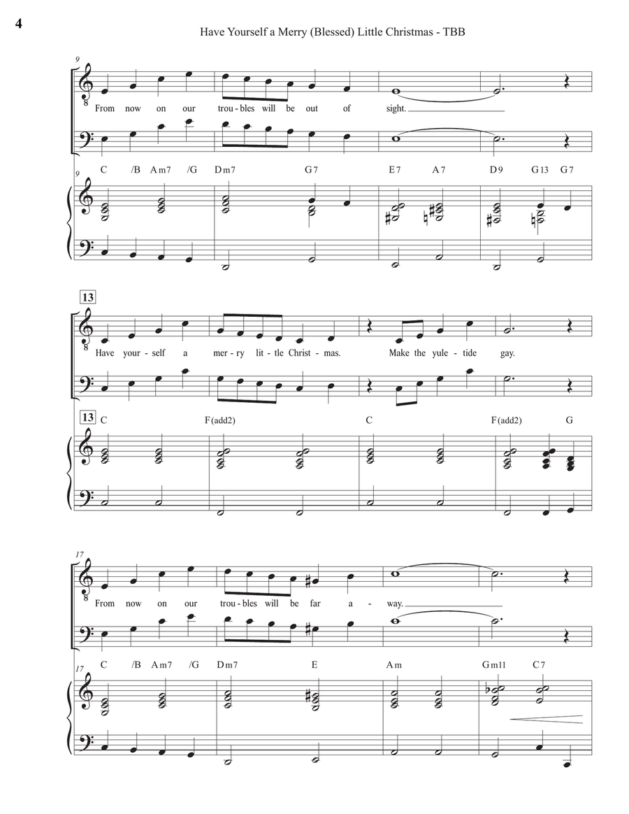 Have Yourself A Merry Little Christmas 3-Part scores gallery preview page 4