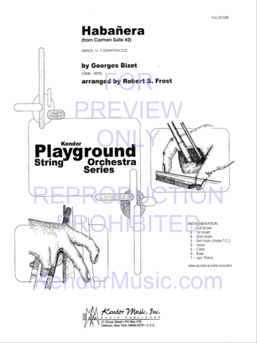 Habanera (from Carmen Suite #2) (Score) String Orchestra scores gallery preview page 2