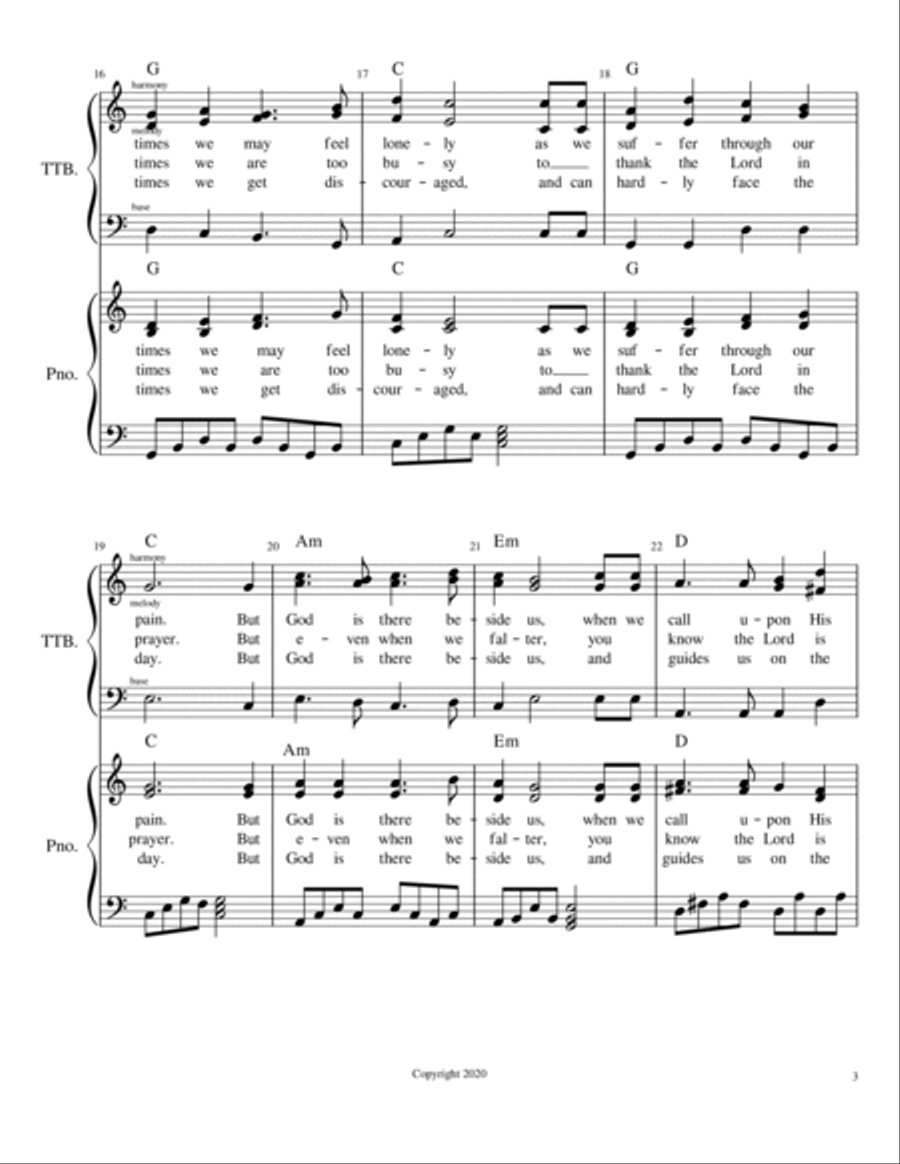 Give Thanks To Our God Piano, Vocal, Guitar scores gallery preview page 3