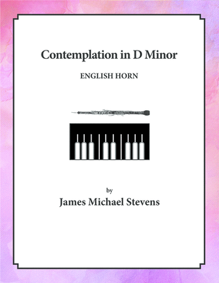 Book cover for Contemplation in D Minor - English Horn & Piano