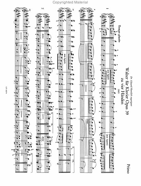 Waltzes for Piano, Op. 39, Urtext (piano, 4-hands)