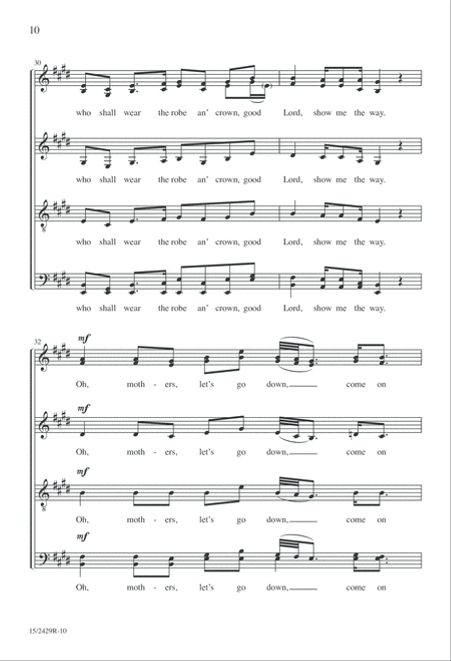 Down to the River to Pray Divisi scores gallery preview page 10