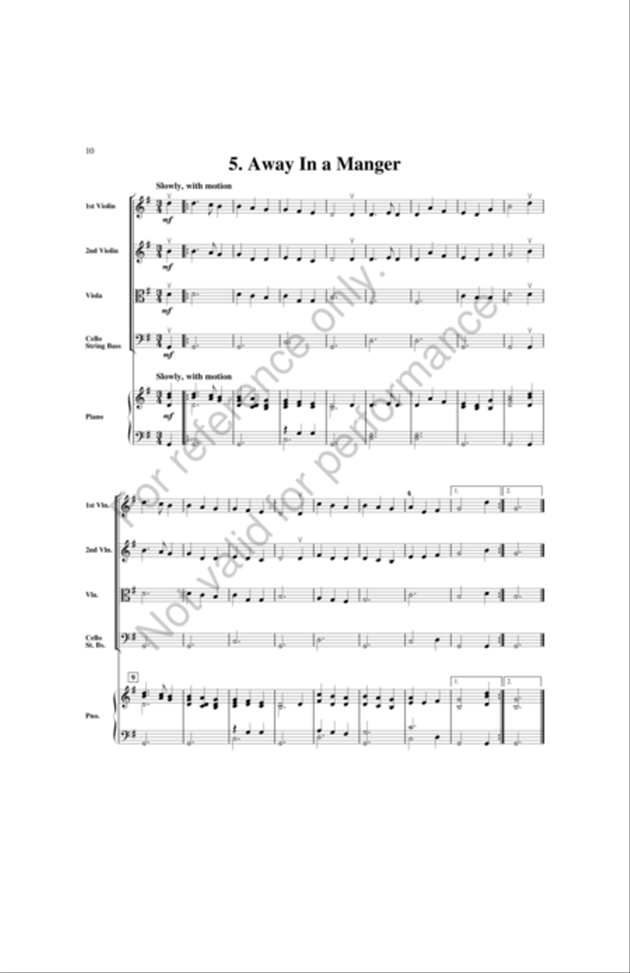 A Yuletide String Album by Andrew Balent String Orchestra - Sheet Music page 10