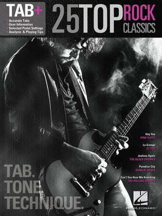 Book cover for 25 Top Rock Classics - Tab. Tone. Technique.