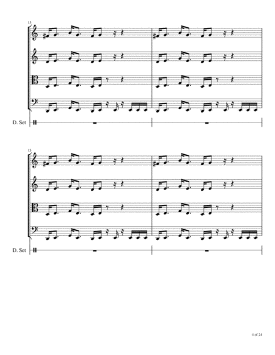 Oh Well Part 1 And 2 String Quartet scores gallery preview page 5