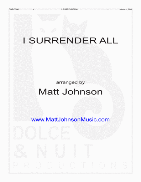 I Surrender All - for Offertory or Special Music image number null