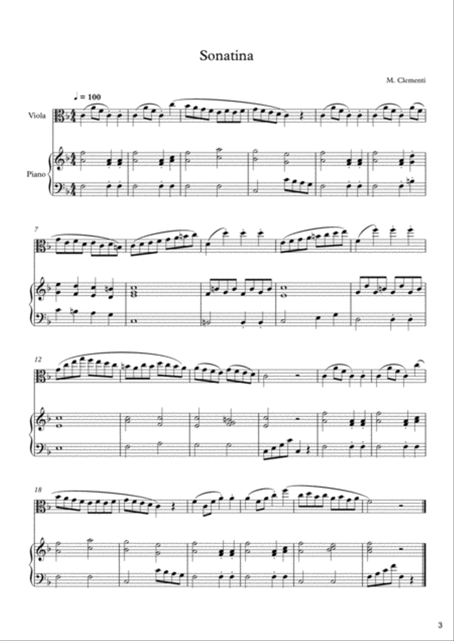 10 Easy Classical Pieces For Viola & Piano Vol. 3 Viola scores gallery preview page 4