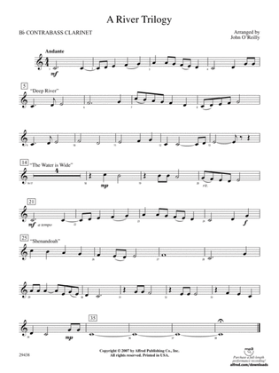A River Trilogy: (wp) B-flat Contrabass Clarinet