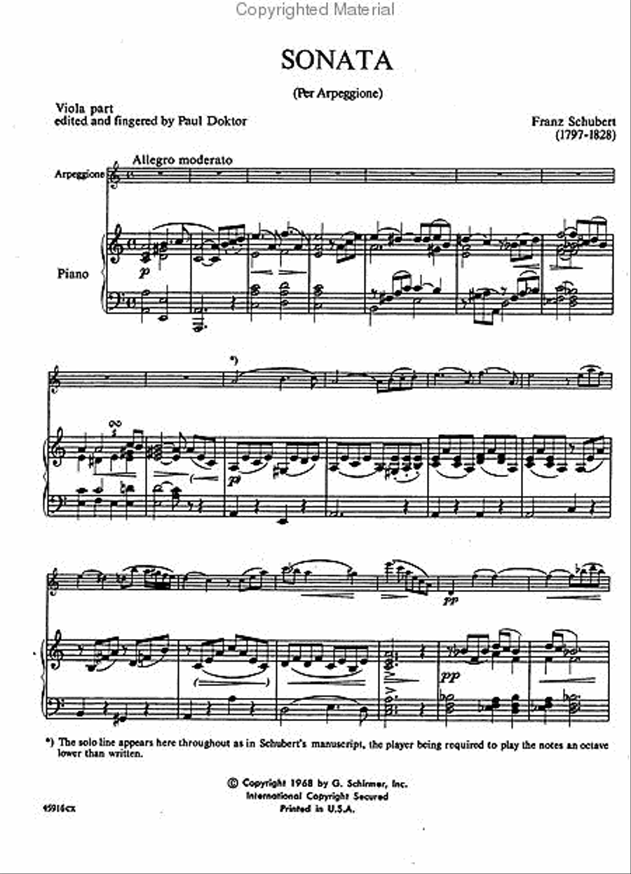 Sonata per Arpeggione Piano Accompaniment scores gallery preview page 2