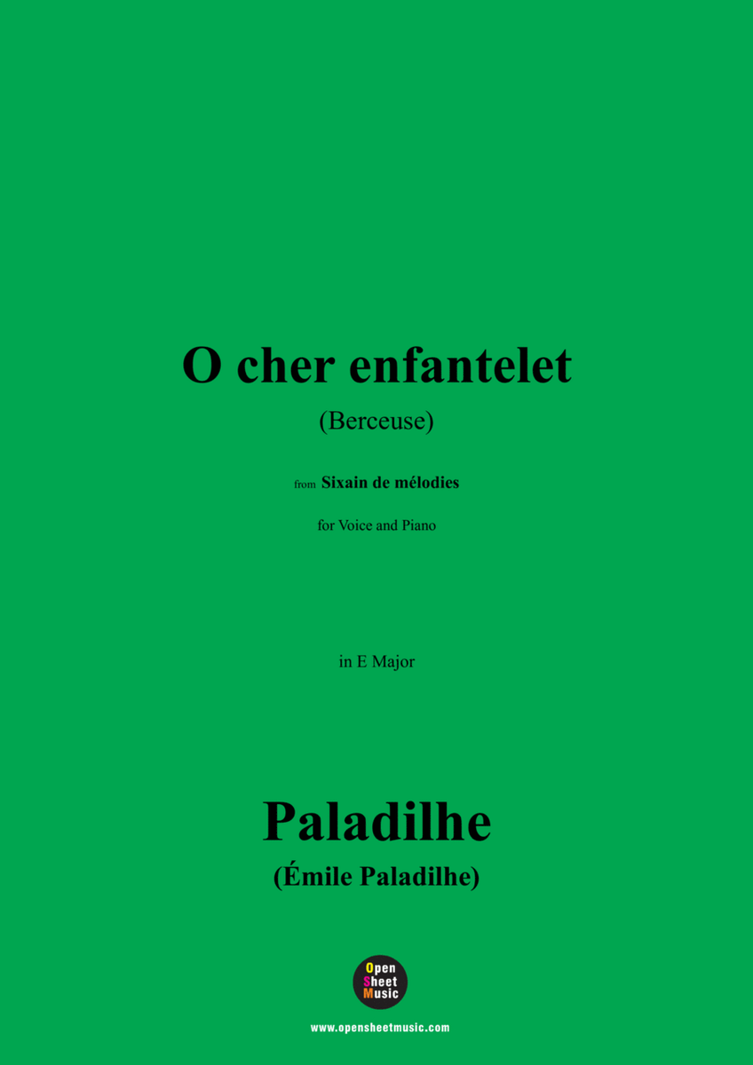 Paladilhe-O cher enfantelet(Berceuse),in E Major