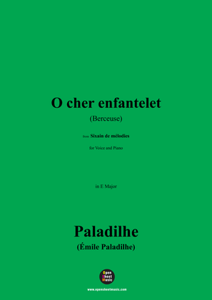 Paladilhe-O cher enfantelet(Berceuse),in E Major