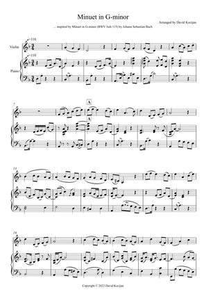 Book cover for Minuet in G-minor - EASY (violin & piano)