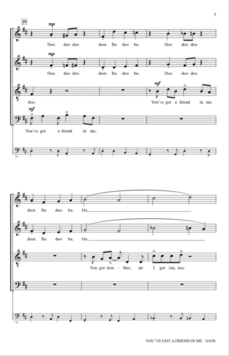 You've Got A Friend In Me (from Toy Story) (arr. Cristi Cary Miller) 4-Part scores gallery preview page 4