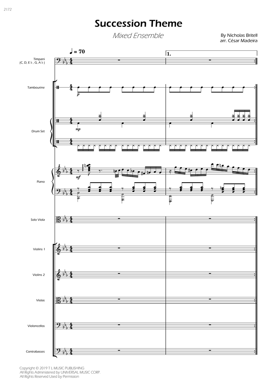 Succession Theme Large Ensemble scores gallery preview page 3