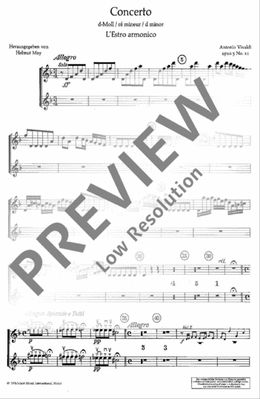 L'Estro Armonico L'Estro Armonico Violin scores gallery preview page 2