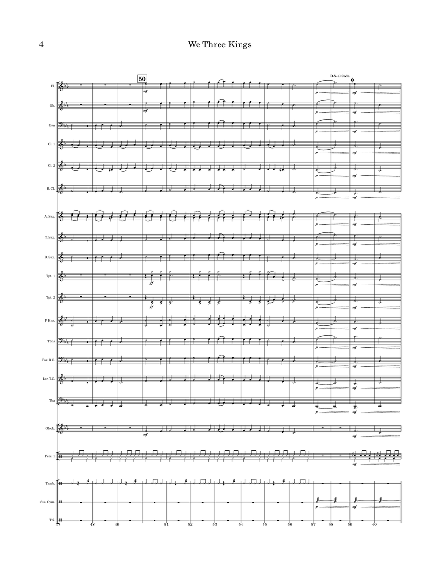 We Three Kings Concert Band scores gallery preview page 5