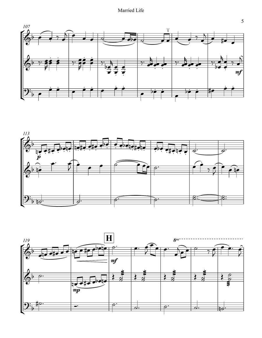Married Life String Trio scores gallery preview page 5
