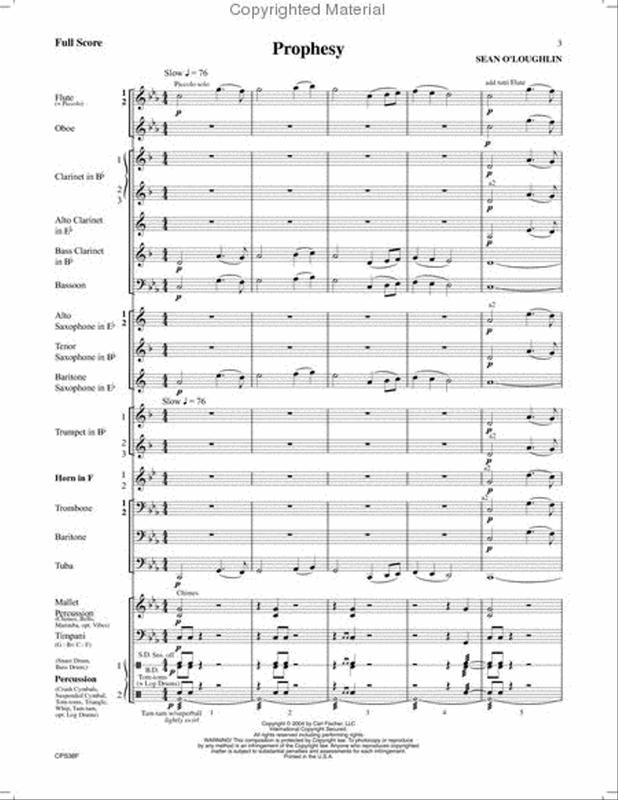 Prophesy Prophesy Concert Band scores gallery preview page 2