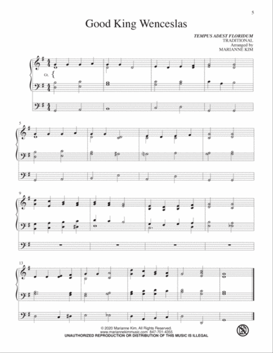 15 Reharmonized Hymns for Christmas Organ Solo scores gallery preview page 6