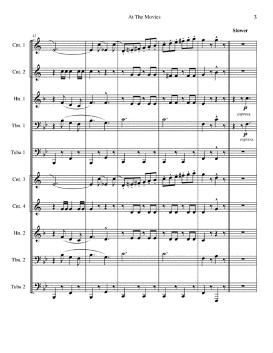 At The Movies Brass Ensemble scores gallery preview page 5