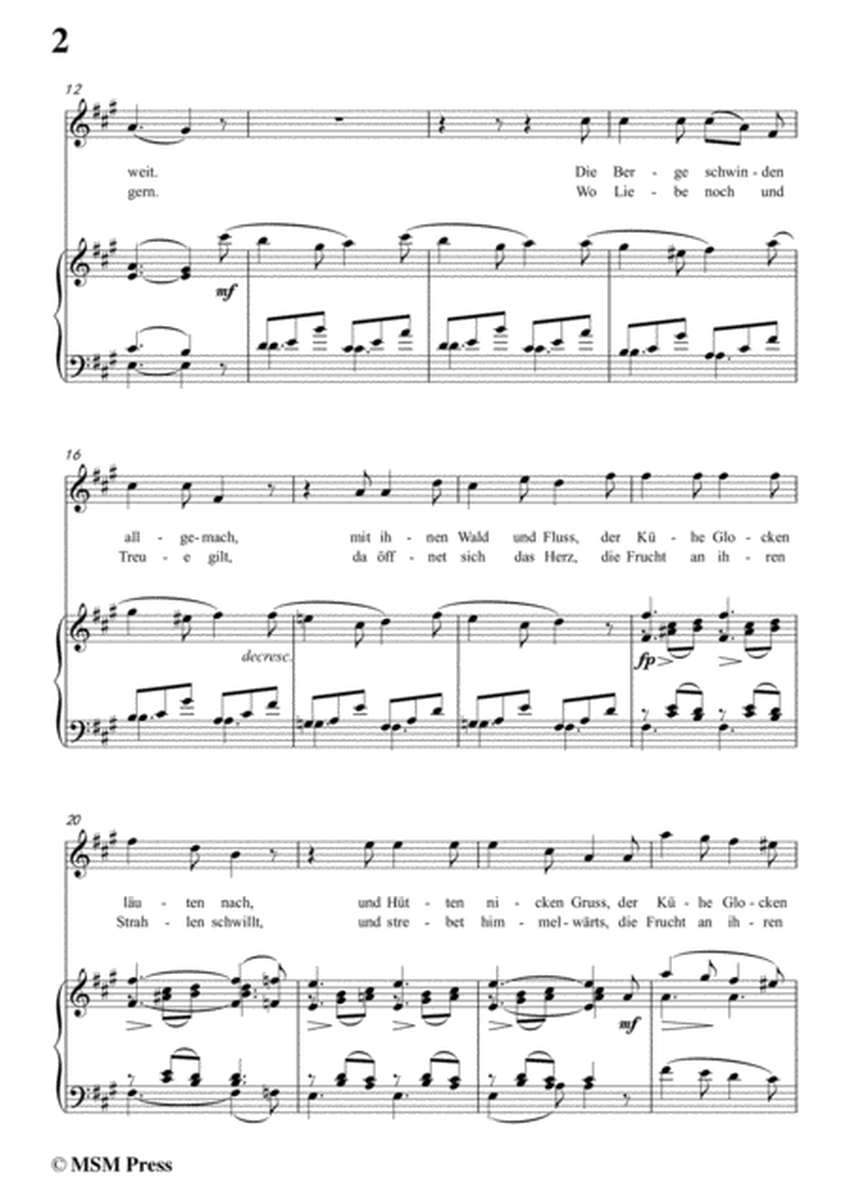 Schubert-Rückweg,in f sharp minor,for Voice&Piano image number null
