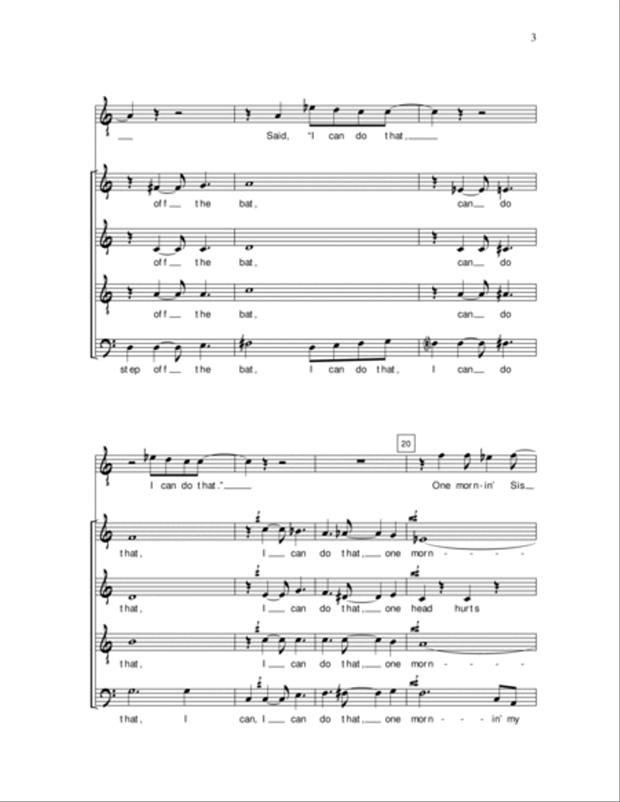 I Can Do That 4-Part scores gallery preview page 3