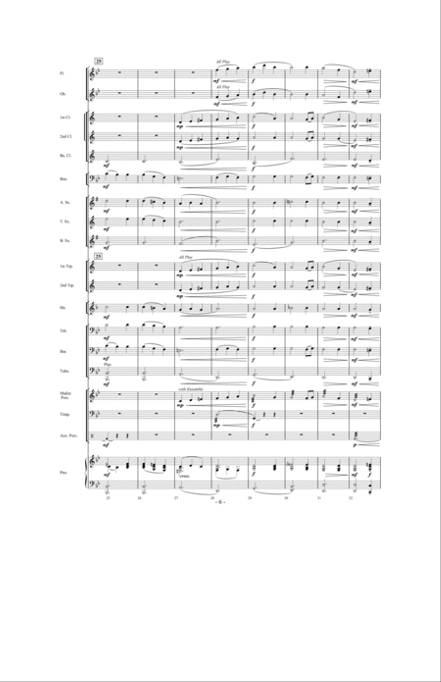 A Peaceful Christmas Concert Band scores gallery preview page 5