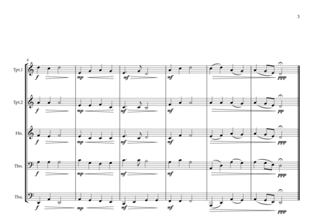 Japanese National Anthem for Brass Quintet ("Kimigayo" ) image number null