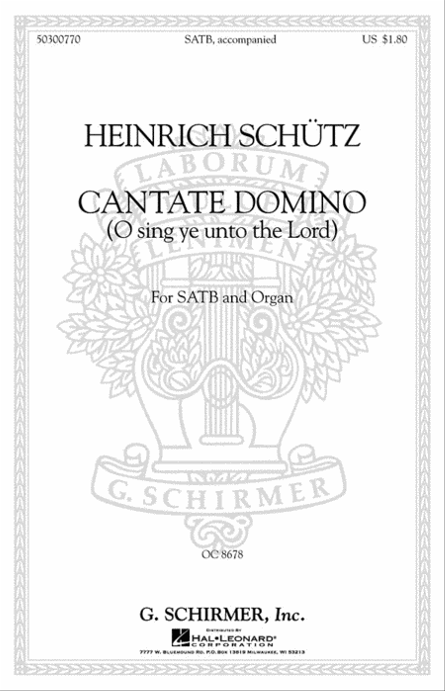 Cantate Domino (Sing Ye Unto the Lord) 4-Part scores gallery preview page 1