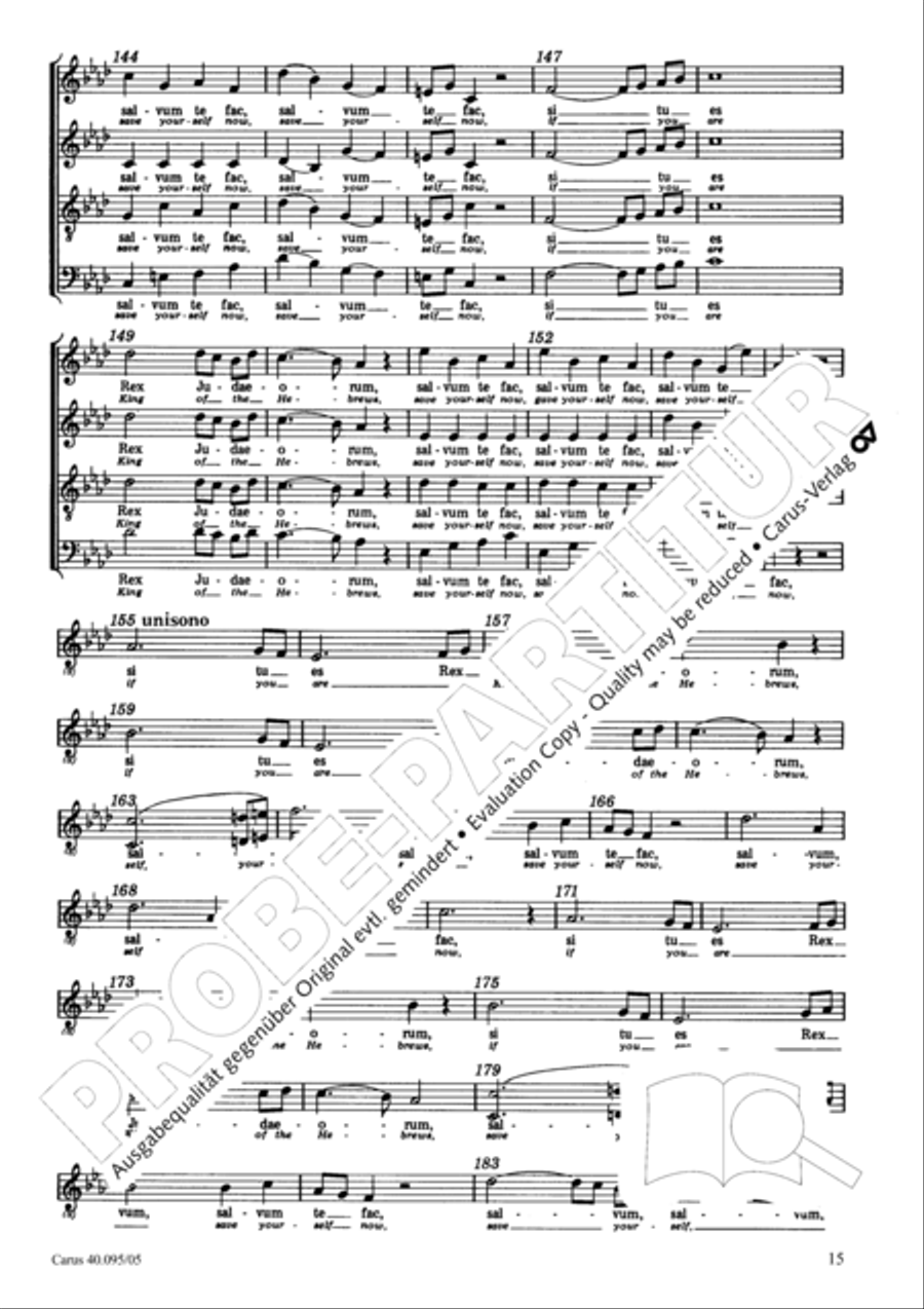 The Seven Words (Die Sieben Worte) 4-Part scores gallery preview page 16